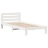 Cadre de lit sans matelas blanc 75x190 cm bois de pin massif 