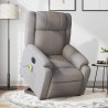 Fauteuil inclinable de massage électrique Taupe Tissu 