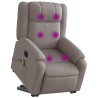 Fauteuil inclinable de massage électrique Taupe Tissu 
