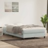 Sommier à lattes de lit et matelas gris clair 120x210cm velours 