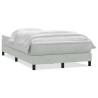 Sommier à lattes de lit et matelas gris clair 120x210cm velours 