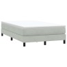 Sommier à lattes de lit et matelas gris clair 120x210cm velours 