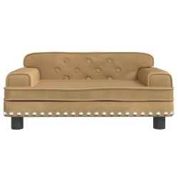 Lit pour chien marron 70x45x30 cm velours 