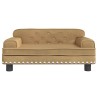 Lit pour chien marron 70x45x30 cm velours 