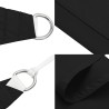 Voile d'ombrage noir 2x2x2 m 100 % polyester oxford 