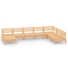 Salon de jardin 8 pcs Bois de pin massif 