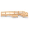 Salon de jardin 8 pcs Bois de pin massif 