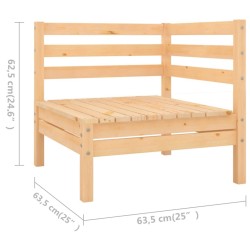 Salon de jardin 8 pcs Bois de pin massif 