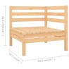 Salon de jardin 8 pcs Bois de pin massif 