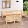 Salon de jardin 8 pcs Bois de pin massif 