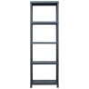 Étagères de rangement 2 pcs Noir 125 kg 60x30x180 cm Plastique 