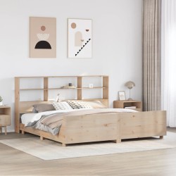 Cadre de lit sans matelas 180x200 cm bois massif de pin 