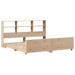 Cadre de lit sans matelas 180x200 cm bois massif de pin 