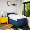Sommier à lattes de lit avec matelas Bleu 90x190 cm Tissu 