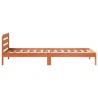 Cadre de lit sans matelas cire marron 75x190 cm bois pin massif 