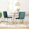 Chaises à manger lot de 2 vert foncé tissu 