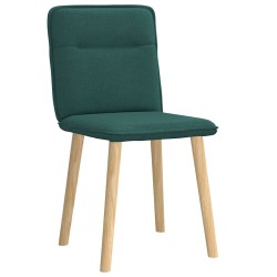 Chaises à manger lot de 2 vert foncé tissu 