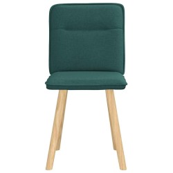 Chaises à manger lot de 2 vert foncé tissu 