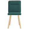 Chaises à manger lot de 2 vert foncé tissu 