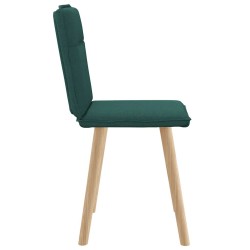 Chaises à manger lot de 2 vert foncé tissu 