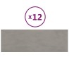 Panneaux muraux 12 pcs Gris clair 90x30 cm Velours 3,24 m² 