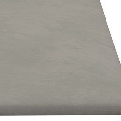 Panneaux muraux 12 pcs Gris clair 90x30 cm Velours 3,24 m² 