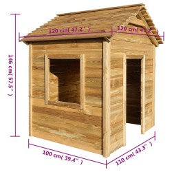 Maisonnette d'extérieur 120x120x146 cm Bois de pin 