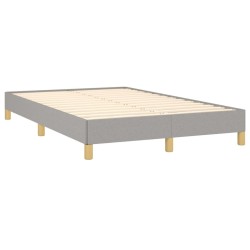 Sommier à lattes de lit et matelas gris clair 120x190 cm tissu 