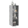 Armoire murale avec portes en verre gris béton 35x37x100 cm 