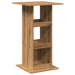 Table de bar avec rangement chêne artisanal bois d’ingénierie 
