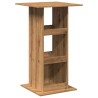Table de bar avec rangement chêne artisanal bois d’ingénierie 