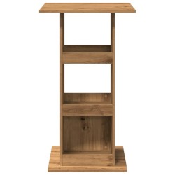Table de bar avec rangement chêne artisanal bois d’ingénierie 