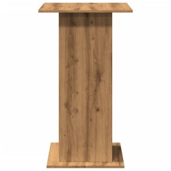Table de bar avec rangement chêne artisanal bois d’ingénierie 