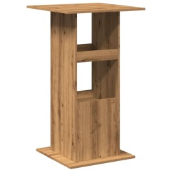 Table de bar avec rangement chêne artisanal bois d’ingénierie 