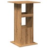 Table de bar avec rangement chêne artisanal bois d’ingénierie 