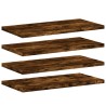 Étagères murales 4 pcs chêne fumé 40x20x1,5cm bois d'ingénierie 