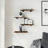 Étagères murales 4 pcs chêne fumé 40x20x1,5cm bois d'ingénierie 