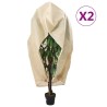 Housses de protection pour plantes avec fermeture éclair 2 pcs 