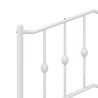 Tête de lit métal blanc 75 cm 