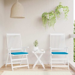 Coussins de chaise jardin lot de 2 bleu 40x40x3 cm tissu oxford 