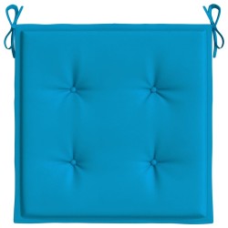 Coussins de chaise jardin lot de 2 bleu 40x40x3 cm tissu oxford 