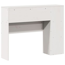 Tête de lit avec rangement blanc 75 cm bois massif de pin 