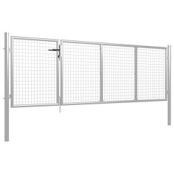 Portillon Acier 350x100 cm Argenté 
