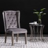Chaises à manger lot de 2 gris velours 