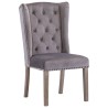 Chaises à manger lot de 2 gris velours 