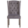 Chaises à manger lot de 2 gris velours 
