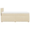Sommier à lattes de lit et matelas Crème 90x190 cm Tissu 