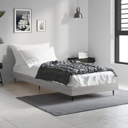 Cadre de lit sans matelas sonoma gris 75x190 cm 