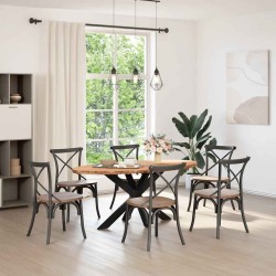 Dessus de table 180x90x4 cm bois de chêne massif ovale 