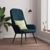 Chaise de relaxation Bleu Velours 